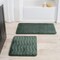 Lavish Home 2 Piece Green Memory Foam Bath Mat Set Oversized Standard Non-Skid